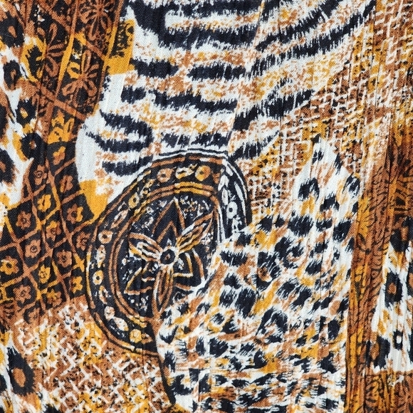 Basic Editions Women's Vintage Tiger And Lion Print Maxi Skirt -L - Picture 4 of 7